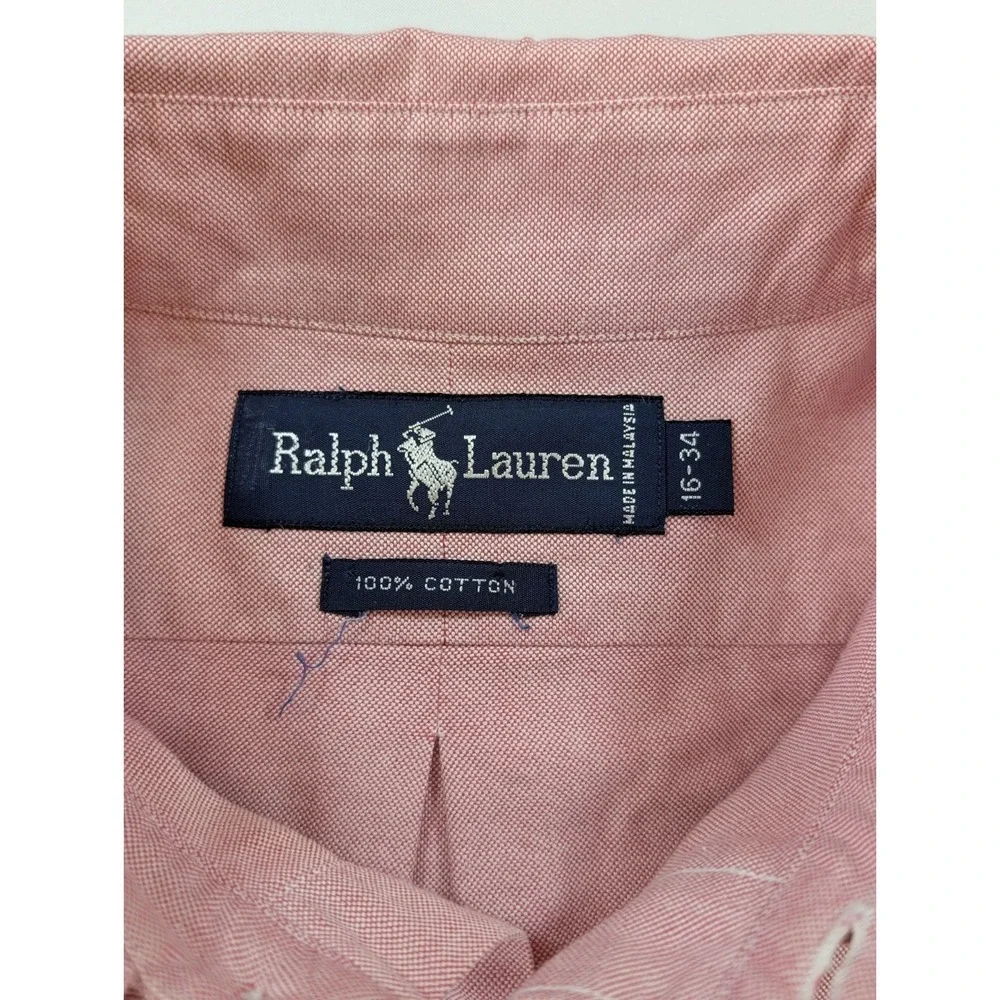 Polo Ralph Lauren Oxford Cotton Button Down Shirt Flesh Pony Mens 16-34 Malaysia
